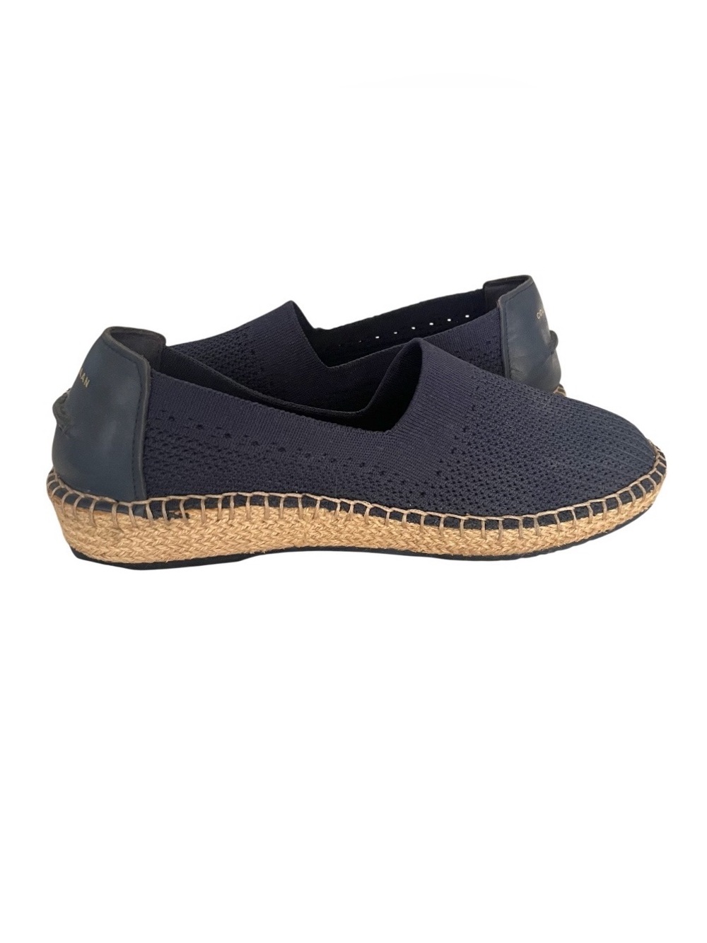 COLE HAAN Cloudfeel Stitchlite Espadrilles Dark Blue Woven Knit Fits Size 8